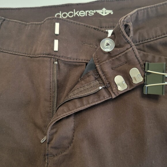 Dockers chino cotton brown straight leg pants size 4M NWOT - Picture 5 of 10